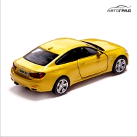 Машина металлическая BMW M4 COUPE, 1:32, инерция, открываются двери, цвет жёлтый