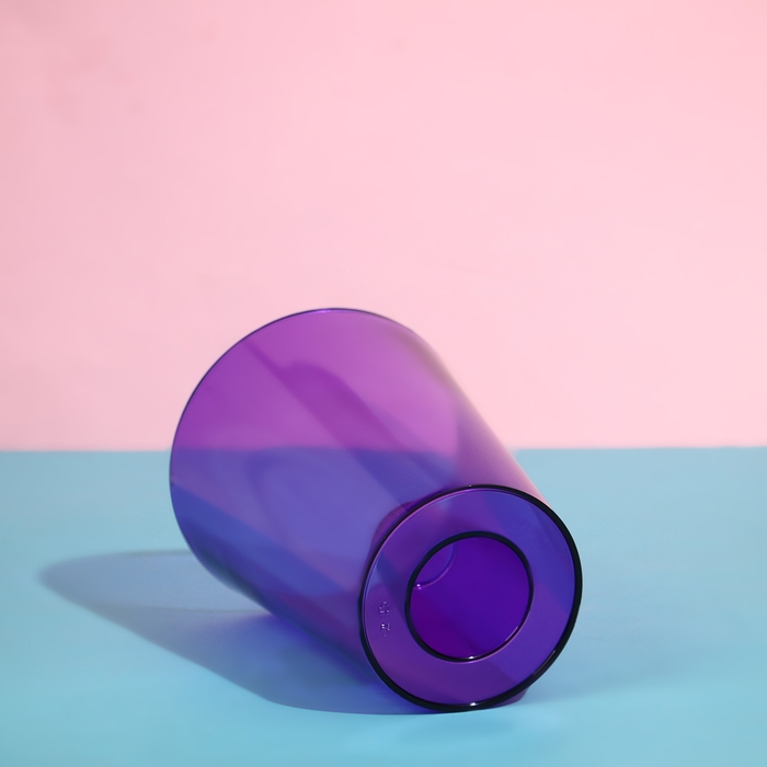 Горшок для орхидей, 1,2 л, 12,5 &times; 16,6 см, пластик, прозрачно-фиолетовый