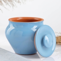 Набор "Вятская керамика №2" 6х0,5 + ухват + полка, голубой Набор "Вятская керамика №2" 6х0,5 + ухват + полка, голубой