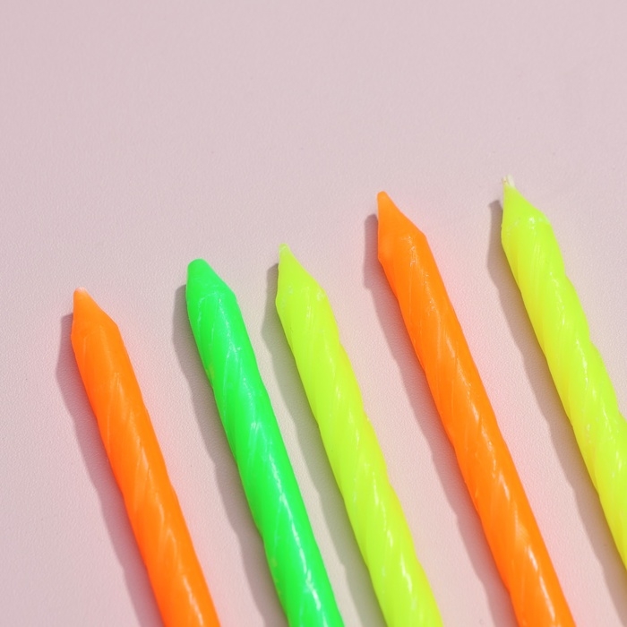 Свечи для торта "Красочные", 6,5 см, 12 шт