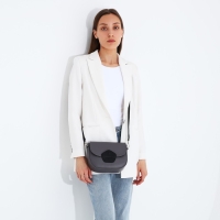 Сумка-мессенджер RICHET на магните, наружный карман, длинный ремень, цвет серый Сумка-мессенджер RICHET на магните, наружный карман, длинный ремень, цвет серый