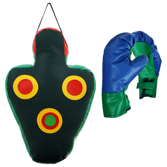 Набор боксёрский детский IDEAL «Прицеленный удар»: перчатки, груша, цвет МИКС Набор боксёрский детский IDEAL «Прицеленный удар»: перчатки, груша, цвет МИКС