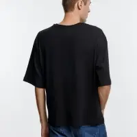 Футболка оверсайз унисекс Base Space, черная, размер M/L