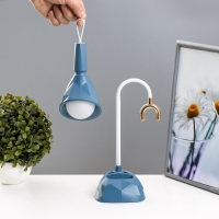 Настольная лампа "Делсер" LED 3Вт USB АКБ синий 14х13х39 см RISALUX Настольная лампа "Делсер" LED 3Вт USB АКБ синий 14х13х39 см RISALUX