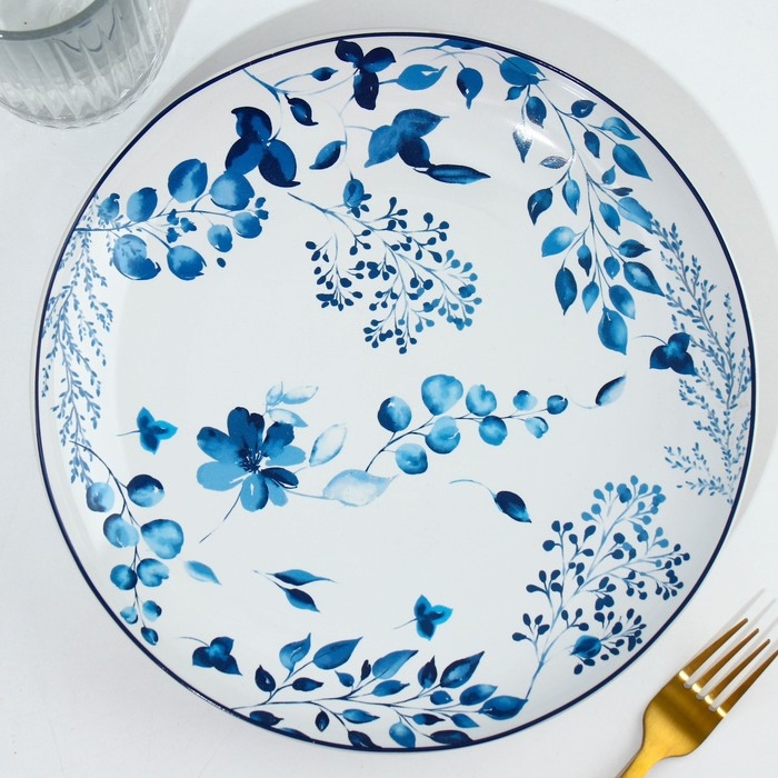 Тарелка керамическая Royal Garden, 25.5 см, цвет белый Тарелка керамическая Royal Garden, 25.5 см, цвет белый