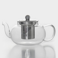 Чайник стеклянный заварочный с металлическим ситом Доляна «Калиопа», 600 мл Чайник стеклянный заварочный с металлическим ситом Доляна «Калиопа», 600 мл