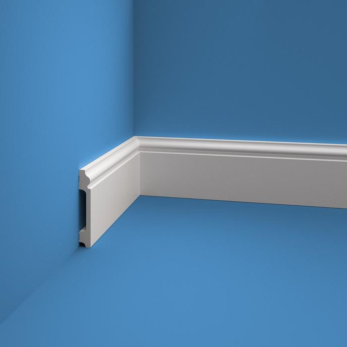 Плинтус пластиковый ударопрочный белый 100х16х2000мм Плинтус пластиковый ударопрочный белый 100х16х2000мм