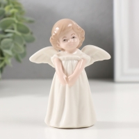 Сувенир керамика "Малышка-ангел в белом платье"9х6,5х4 см