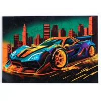 Пазл деревянный фигурный &laquo;Машинка&raquo;, 61 элементов