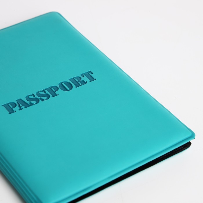Обложка для паспорта, цвет голубой