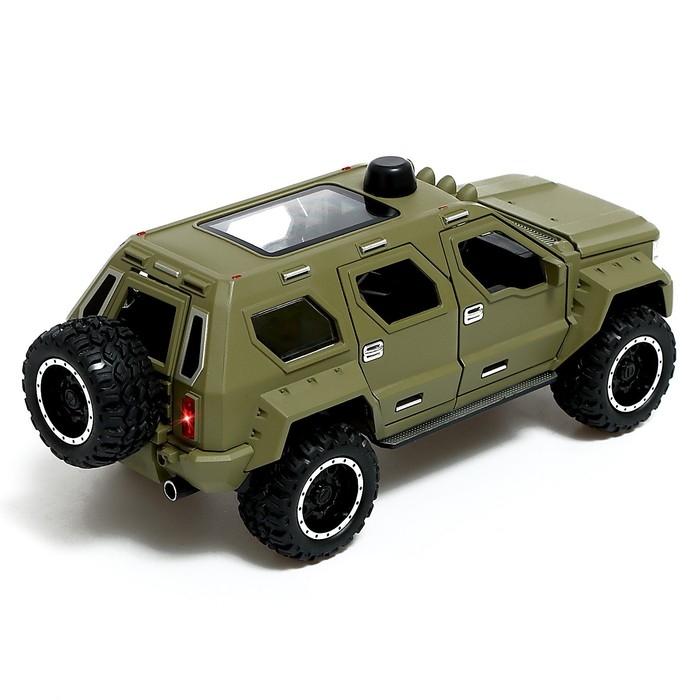Джип металлический «Армия», 1:24, открываются двери, капот, багажник, инерция, цвет зелёный Джип металлический «Армия», 1:24, открываются двери, капот, багажник, инерция, цвет зелёный