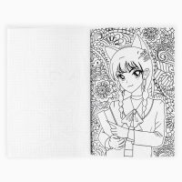 Смешбук с раскраской антистресс А5, 80 л &laquo;Манга&raquo;