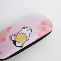 Футляр для очков на хлопушке, длина 16 см, цвет розовый Футляр для очков на хлопушке, длина 16 см, цвет розовый