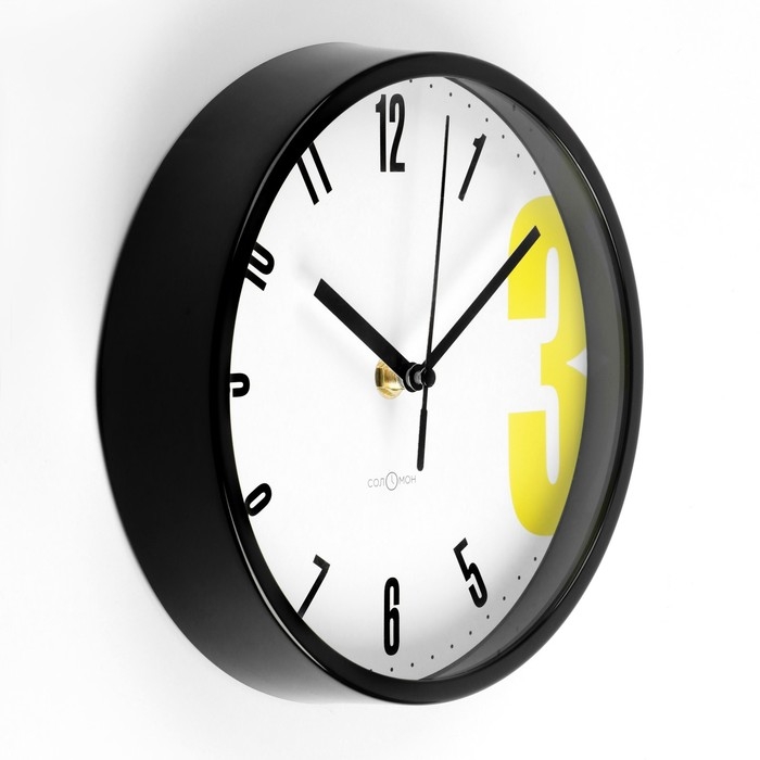 Часы настенные, d-20 см, интерьерные, Классика, Часы настенные, d-20 см, интерьерные, Классика, "Тройка", бесшумные