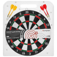 Дартс ONLYTOP, магнитное полотно диаметром 30 см, 4 дротика Дартс ONLYTOP, магнитное полотно диаметром 30 см, 4 дротика