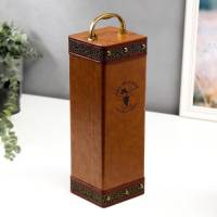 Шкатулка дерево, кожзам под бутылку "Виноделие" открывашка 34,5х11,5х12 см Шкатулка дерево, кожзам под бутылку "Виноделие" открывашка 34,5х11,5х12 см