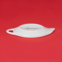 Новогодняя подставка под чайный пакетик Доляна &laquo;Московский мишка&raquo;, керамика, 12&times;9,5 см, цвет белый