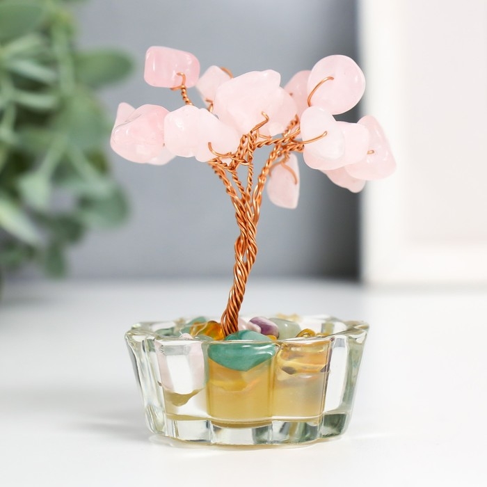 Сувенир Сувенир "Денежное дерево в стекле" 18 камней 8,5х5х5 см