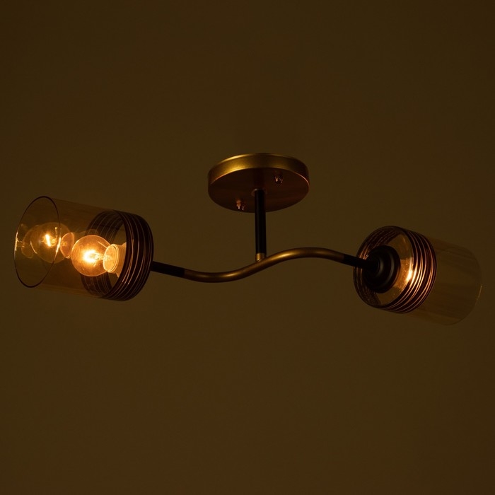 Люстра Люстра "Синна" 2хЕ27 40Вт черно-золотой 48х26х27 см BayerLux