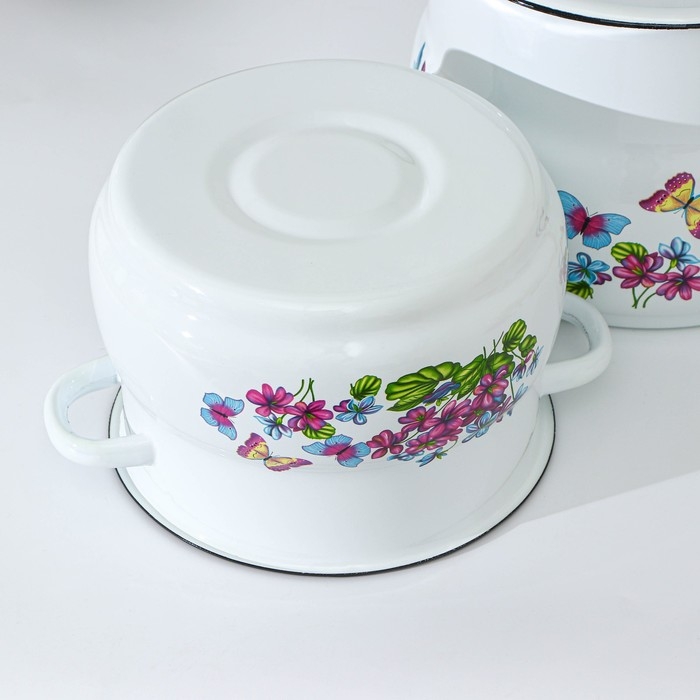 Набор кастрюль &laquo;Фиалка&raquo;, 2 предмета: 4 л, 5,5 л, индукция, цвет МИКС