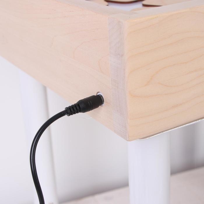 Стол для рисования песком с цветной подсветкой, 40 × 60 см и крышкой + гребень и трафарет Стол для рисования песком с цветной подсветкой, 40 × 60 см и крышкой + гребень и трафарет