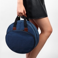 Сумка для вышивания, 2 отделения на молнии, с ручками, d = 35 &times; 12 см, цвет синий