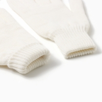 Перчатки двойные, цвет белый, р-р 22 Перчатки двойные, цвет белый, р-р 22