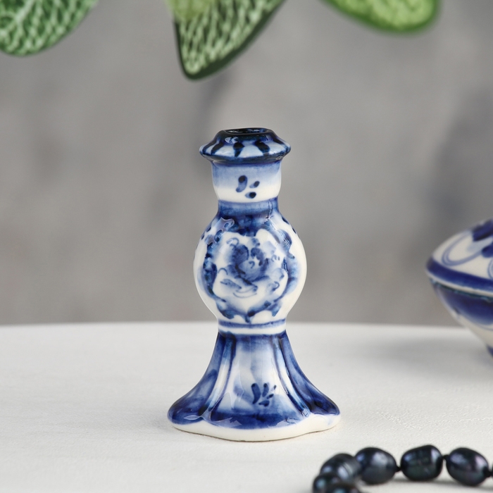 Подсвечник "Изящный", гжель