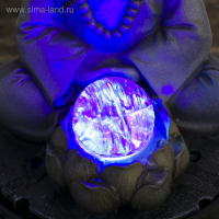 Фонтан настольный полистоун от сети свет "Маленький будда - медитация" 30х20х20 см