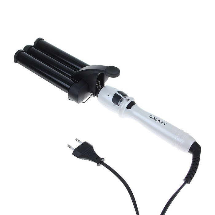 Плойка Galaxy GL 4606, 70 Вт, керамическое покрытие, d=22 мм, 200°C, белая Плойка Galaxy GL 4606, 70 Вт, керамическое покрытие, d=22 мм, 200°C, белая