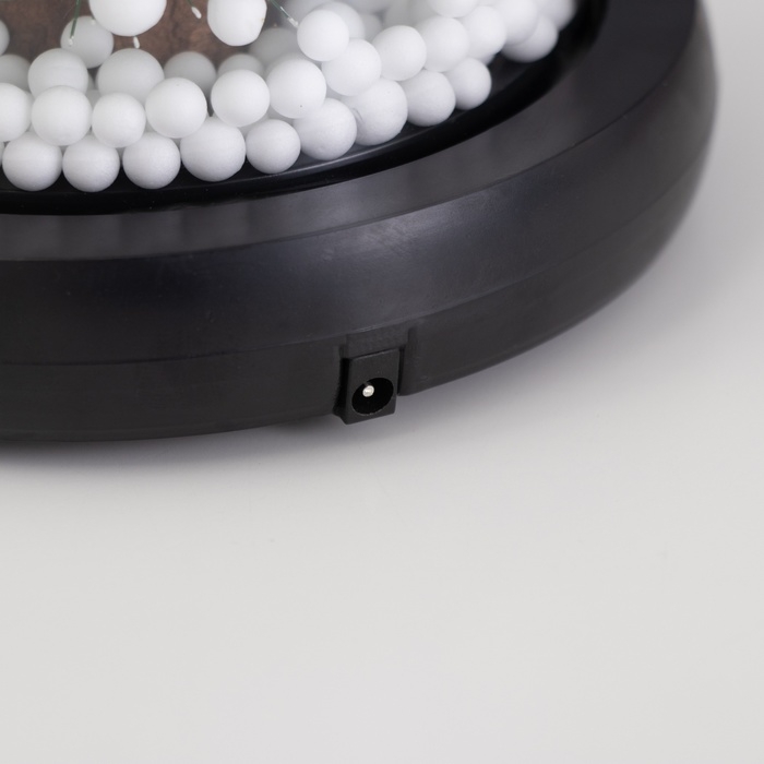 Светильник колба &laquo;Елка с бантом&raquo; 1,5Вт, LED, 3xAAA, черный USB 11х11х21см