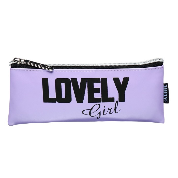 Пенал мягкий, 1 отделение, 90 х 215 х 10 мм, плоский, deVENTE, Lovely Girl, искусственная кожа 7024422