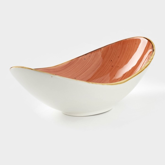 Салатник керамический &laquo;Сапфир&raquo;, 25&times;13&times;8,5 см, цвет оранжевый