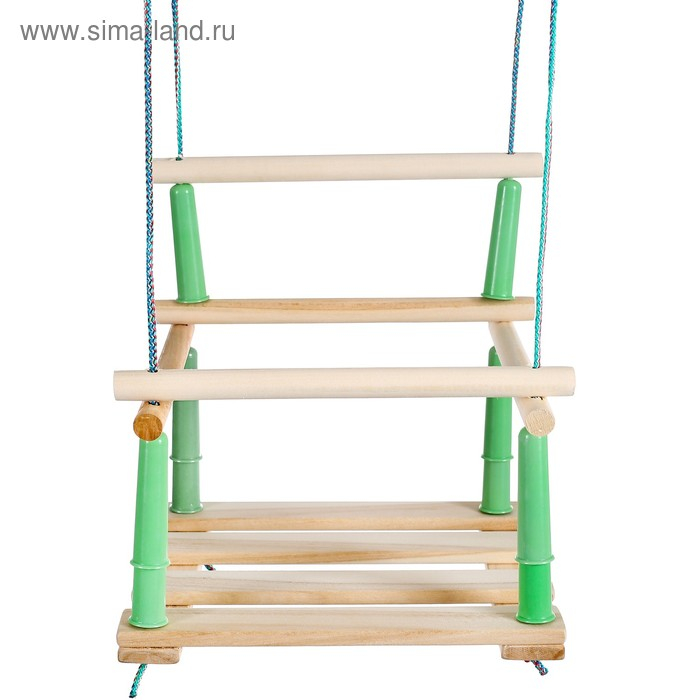 Качели подвесные, деревянные, сиденье 33&times;22см, МИКС