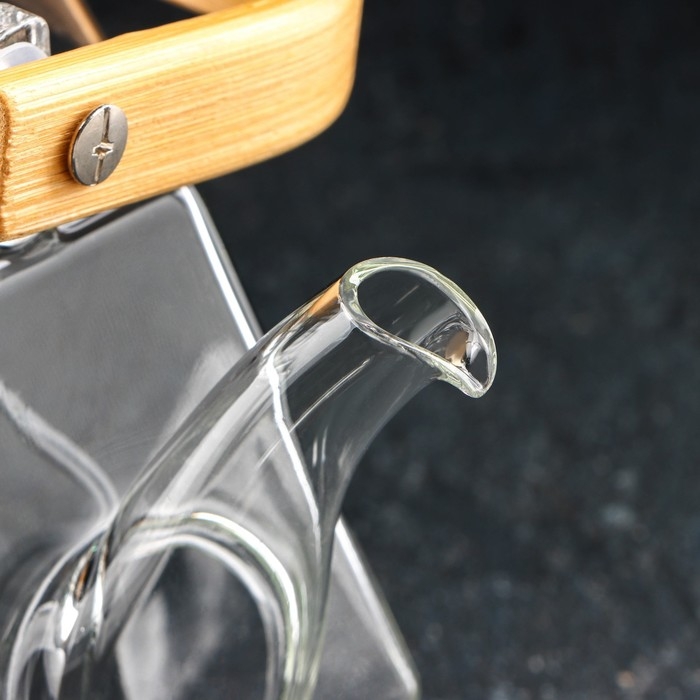 Чайник стеклянный заварочный с металлическим ситом «Октогон», 1,2 л Чайник стеклянный заварочный с металлическим ситом «Октогон», 1,2 л