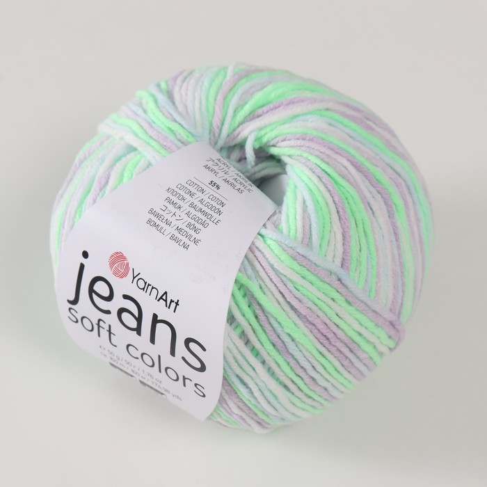 Пряжа "Jeans Soft Colors" 55% хлопок, 45% акрил 160м/50гр (6201)