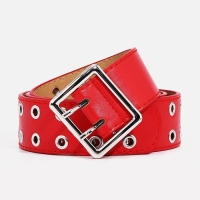 Ремень женский, ширина 4 см, люверсы, пряжка металл, цвет красный Ремень женский, ширина 4 см, люверсы, пряжка металл, цвет красный