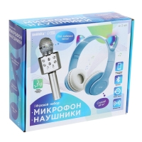 Игровой набор &laquo;Котик&raquo;: микрофон, наушники с ушками