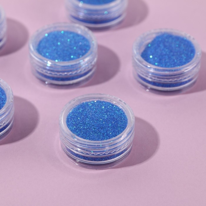 Набор блесток для декора, мелкий помол, цвет небесно-голубой, 6 штук Набор блесток для декора, мелкий помол, цвет небесно-голубой, 6 штук