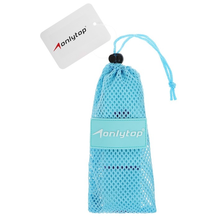 Эспандер-лента ONLYTOP, эластичная, с захватами, 90х4 см, цвет голубой Эспандер-лента ONLYTOP, эластичная, с захватами, 90х4 см, цвет голубой