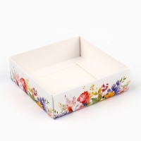Коробка для кондитерских изделий «Цветочная поляна», 10 х 10 х 10 см Коробка для кондитерских изделий «Цветочная поляна», 10 х 10 х 10 см