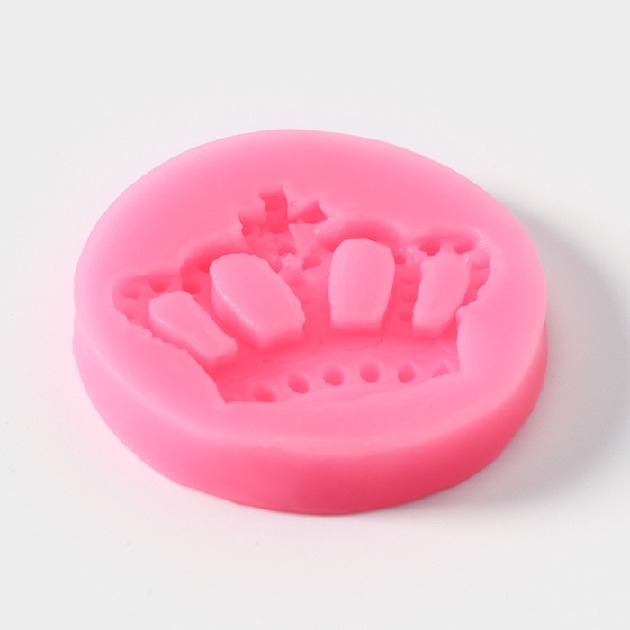 Молд &laquo;Корона&raquo;, силикон, 5,5&times;5,5 см, цвет розовый