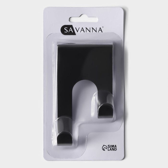 Крючок надверный SAVANNA Black Loft, металл, 11&times;6&times;5 см, цвет чёрный