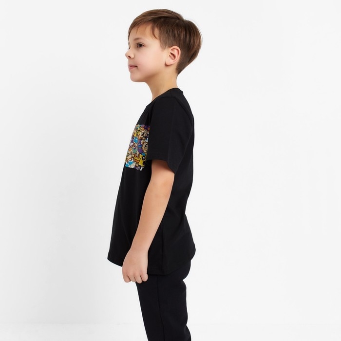Футболка для мальчика KAFTAN Футболка для мальчика KAFTAN "Hype", рост 146-152, цвет чёрный