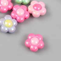 Бусина для творчества пластик "Цветочек" цветная с перламутром МИКС 1х1,6х1,6 см набор 6 шт. Бусина для творчества пластик "Цветочек" цветная с перламутром МИКС 1х1,6х1,6 см набор 6 шт.