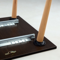 Стол раскладной квадратный, 800х800/1200х755, Дуб венге