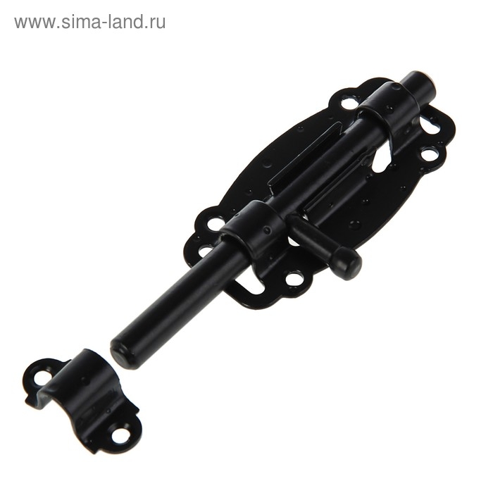 Задвижка дверная ЗД-100-Кр-S, цвет черный матовый Задвижка дверная ЗД-100-Кр-S, цвет черный матовый