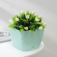 Горшок для цветов с поддоном &laquo;Классика&raquo;, 2 л, пластиковый, цвет мятный