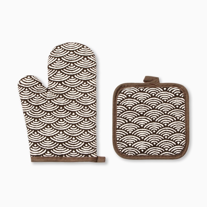 Кух.набор 2 пр. Этель Узор прих.17*17см, варежка-прихв. 26*16см,100%п/э Кух.набор 2 пр. Этель Узор прих.17*17см, варежка-прихв. 26*16см,100%п/э