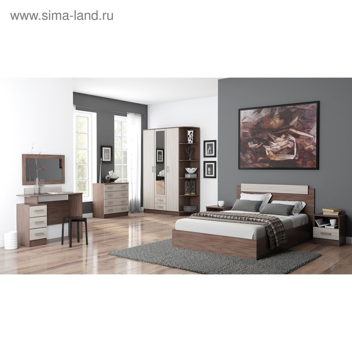 Комод Эра, 800 × 830 × 440, Ясень шимо светлый/Ясень шимо темный Комод Эра, 800 × 830 × 440, Ясень шимо светлый/Ясень шимо темный